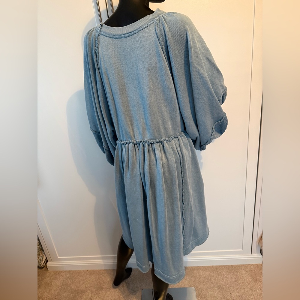 Chic Light Blue Women's Tunic Dress - Picture 6 of 9